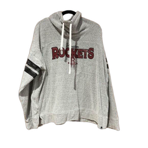 Houston Rockets NBA Gray Red Long Sleeved Pullover Turtle Neck Sweatshirt XXL